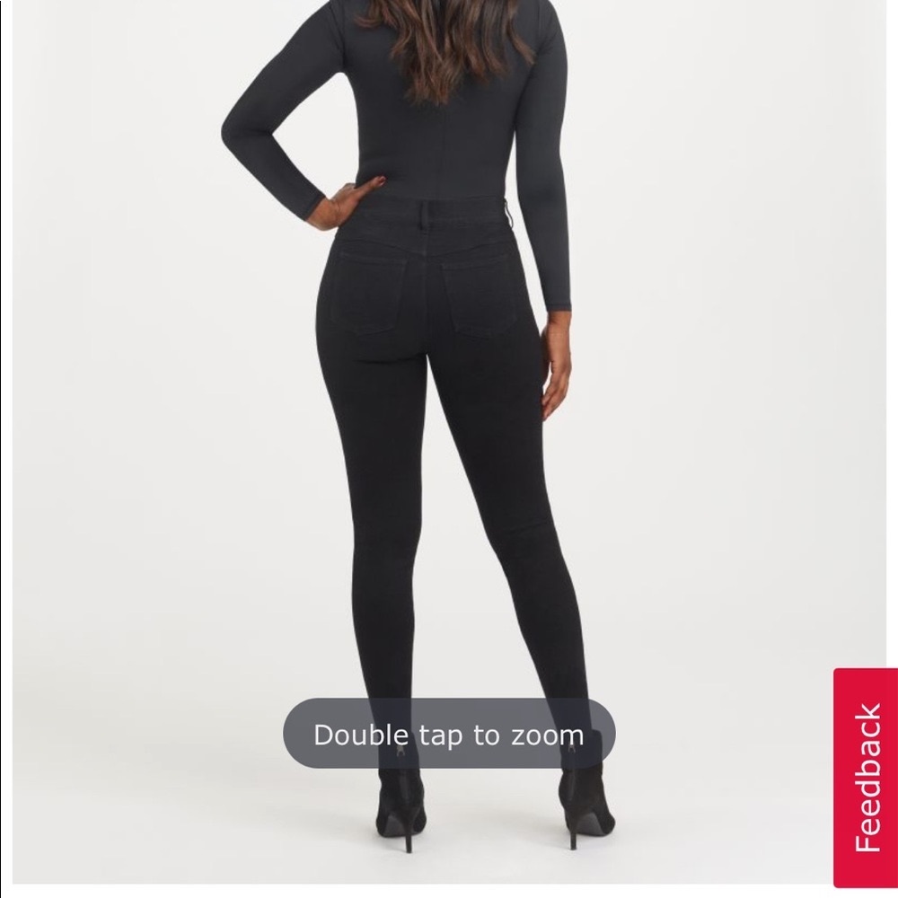 Spanx black denim pants